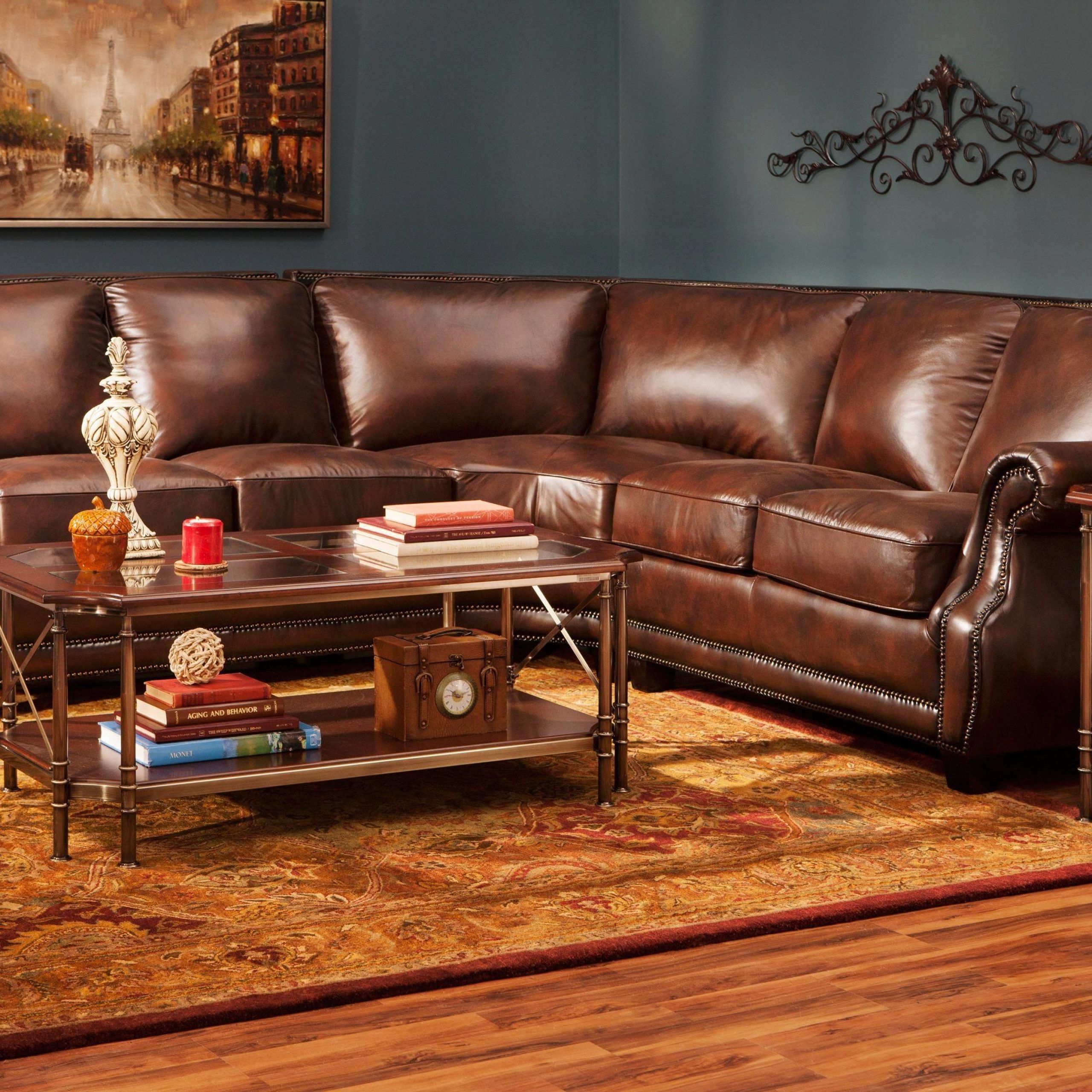 Taking Its Cues From The Classics, This Romano 3 Piece Leather With 3 Piece Leather Sectional Sofa Sets (Gallery 18 of 20)