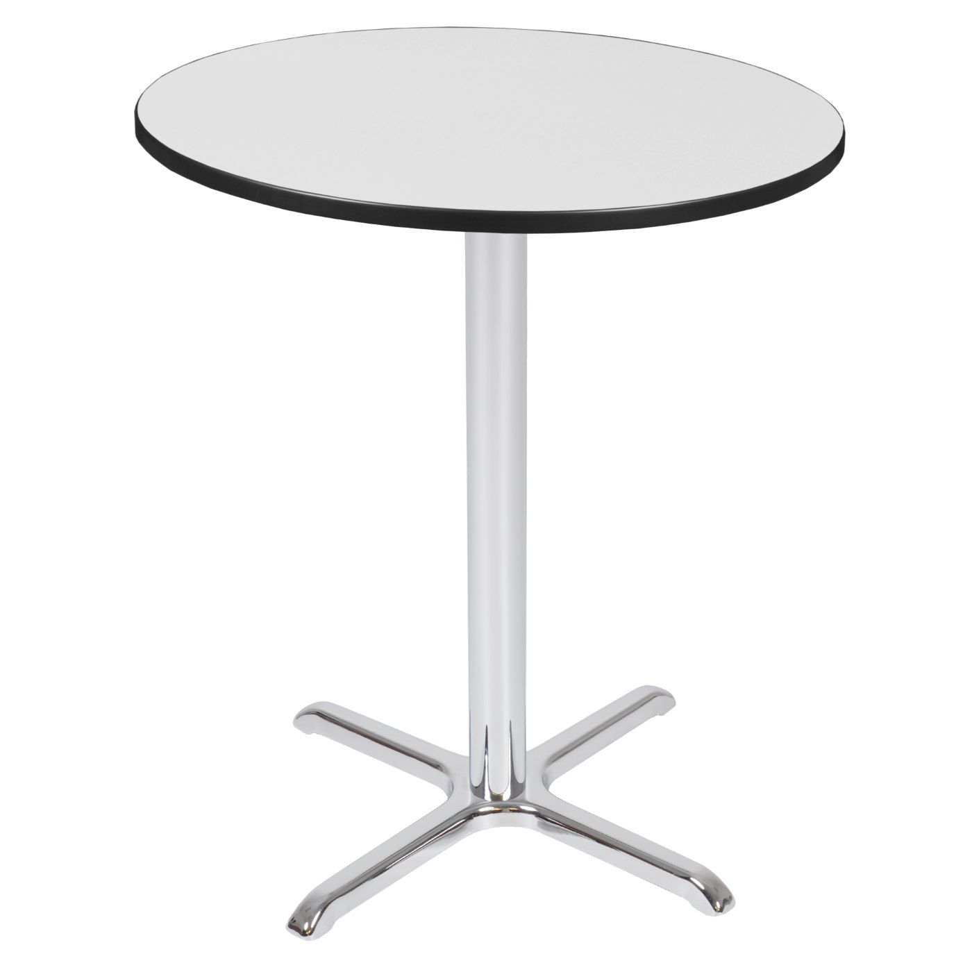 Tcb36rndwhcm | Regency Cain Cafe High 36" Round X Base Table  White Pertaining To Regency Cain Steel Coffee Tables (View 3 of 21)