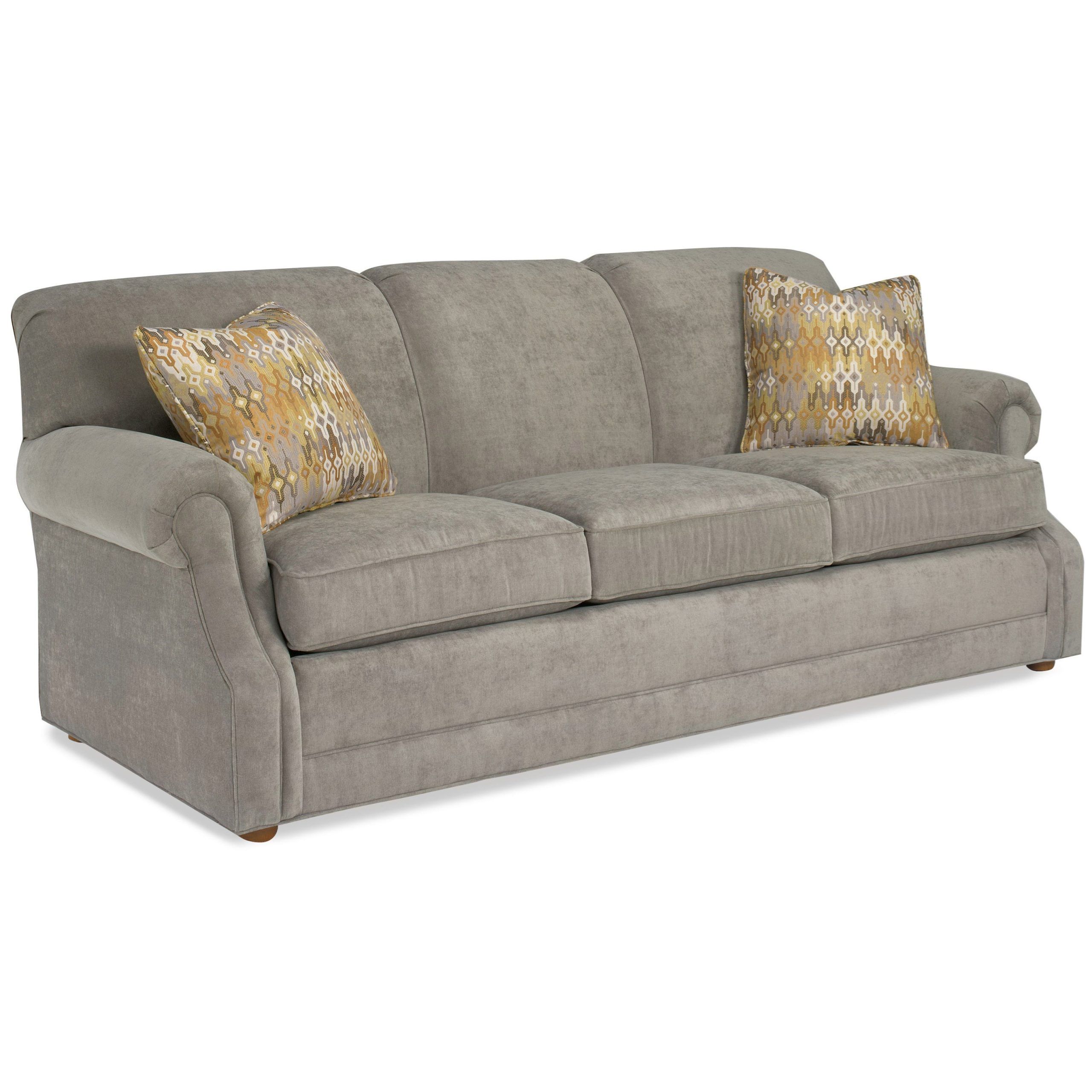 Temple Furniture Tailor Made 6630 85 Casual Sofa With Attached Back Pertaining To Sofas With Pillowback Wood Bases (View 3 of 20)
