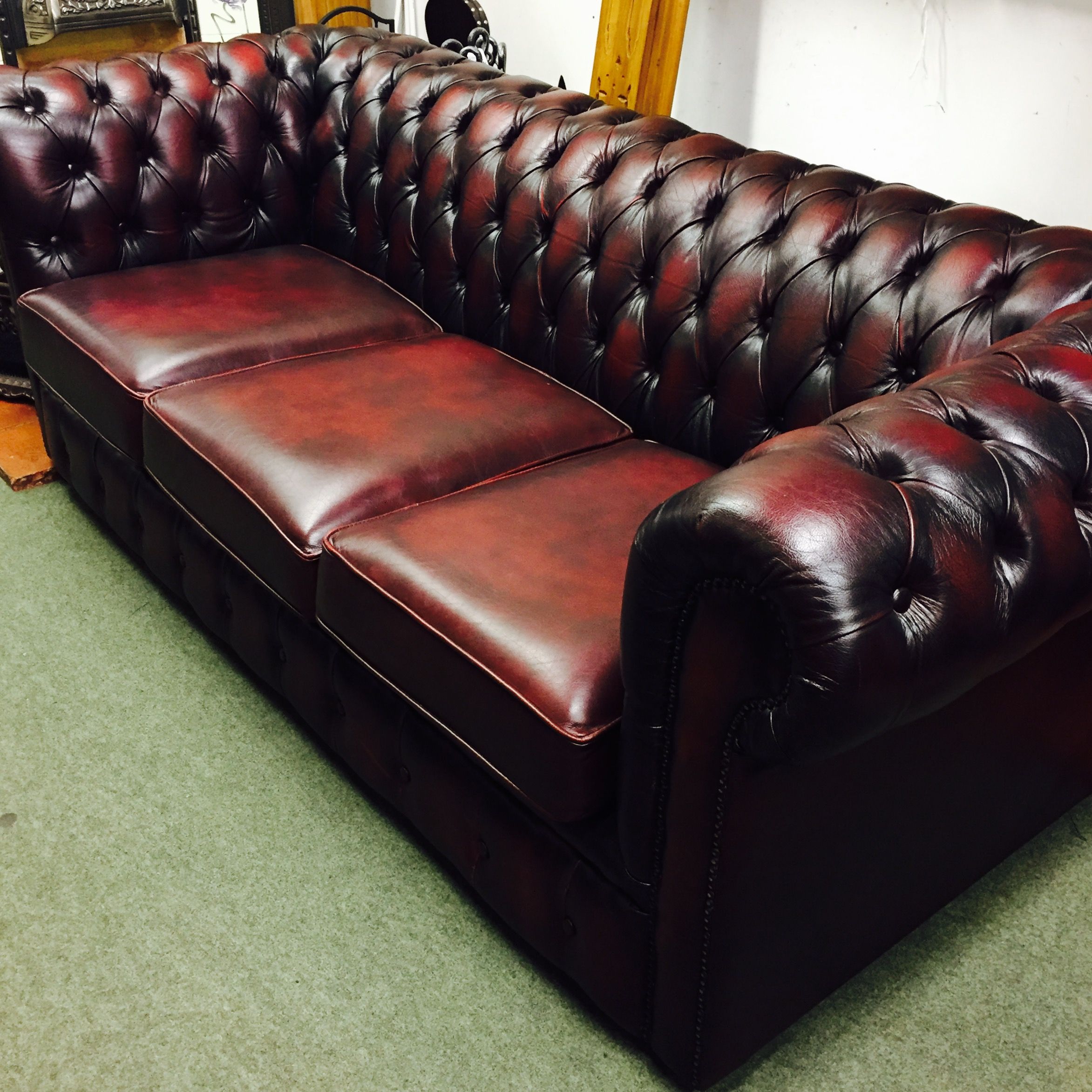 The Dog House Antiques – Pair Of Chesterfield Style Sofa’s Intended For Chesterfield Sofas (Gallery 12 of 21)