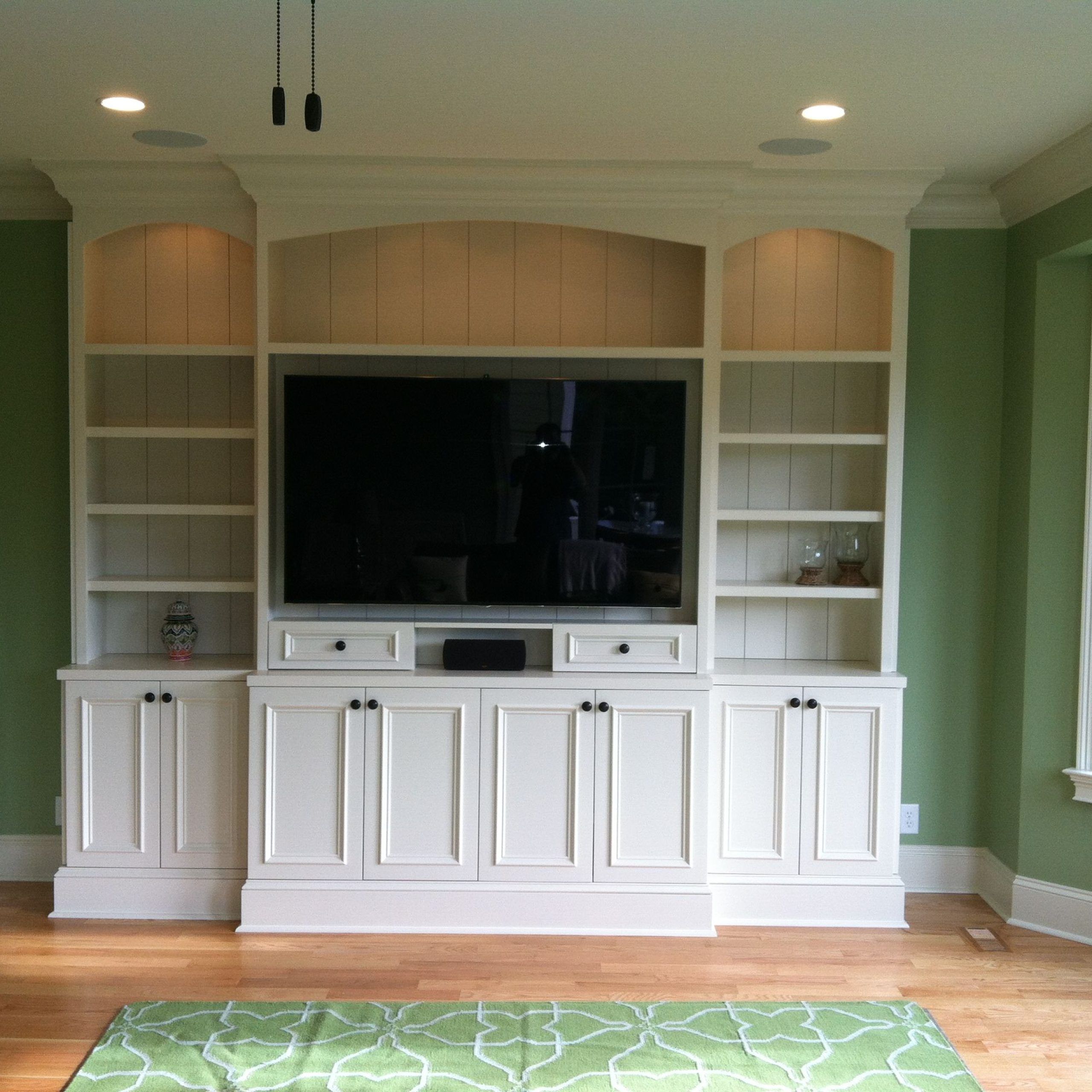 This Custom Built Entertainment Center Has Plenty Of Storage Space And For Entertainment Center With Storage Cabinet (View 8 of 20)