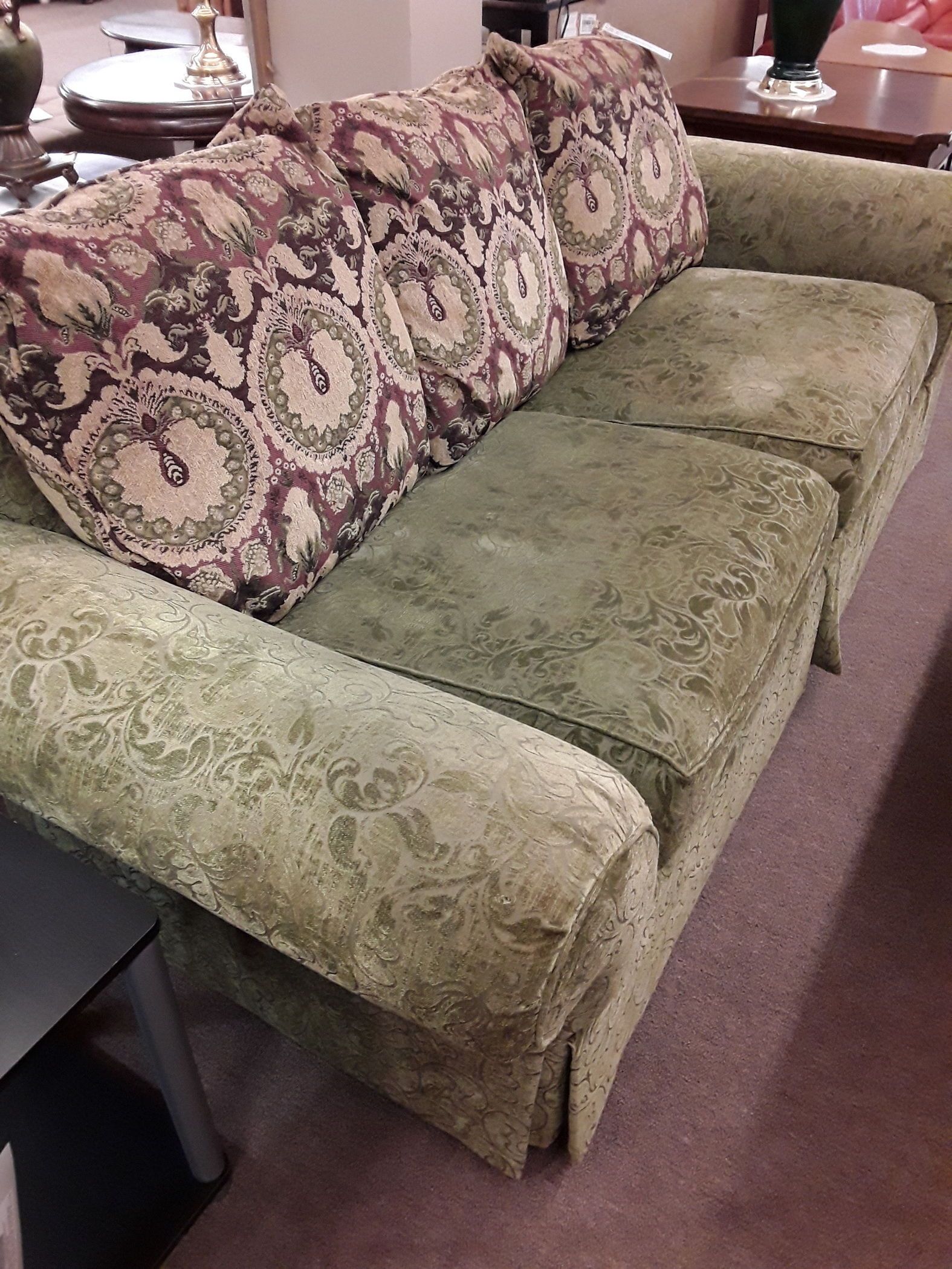 Thomasville Pillow Back Sofa | Delmarva Furniture Consignment Intended For Sofas With Pillowback Wood Bases (Gallery 2 of 20)