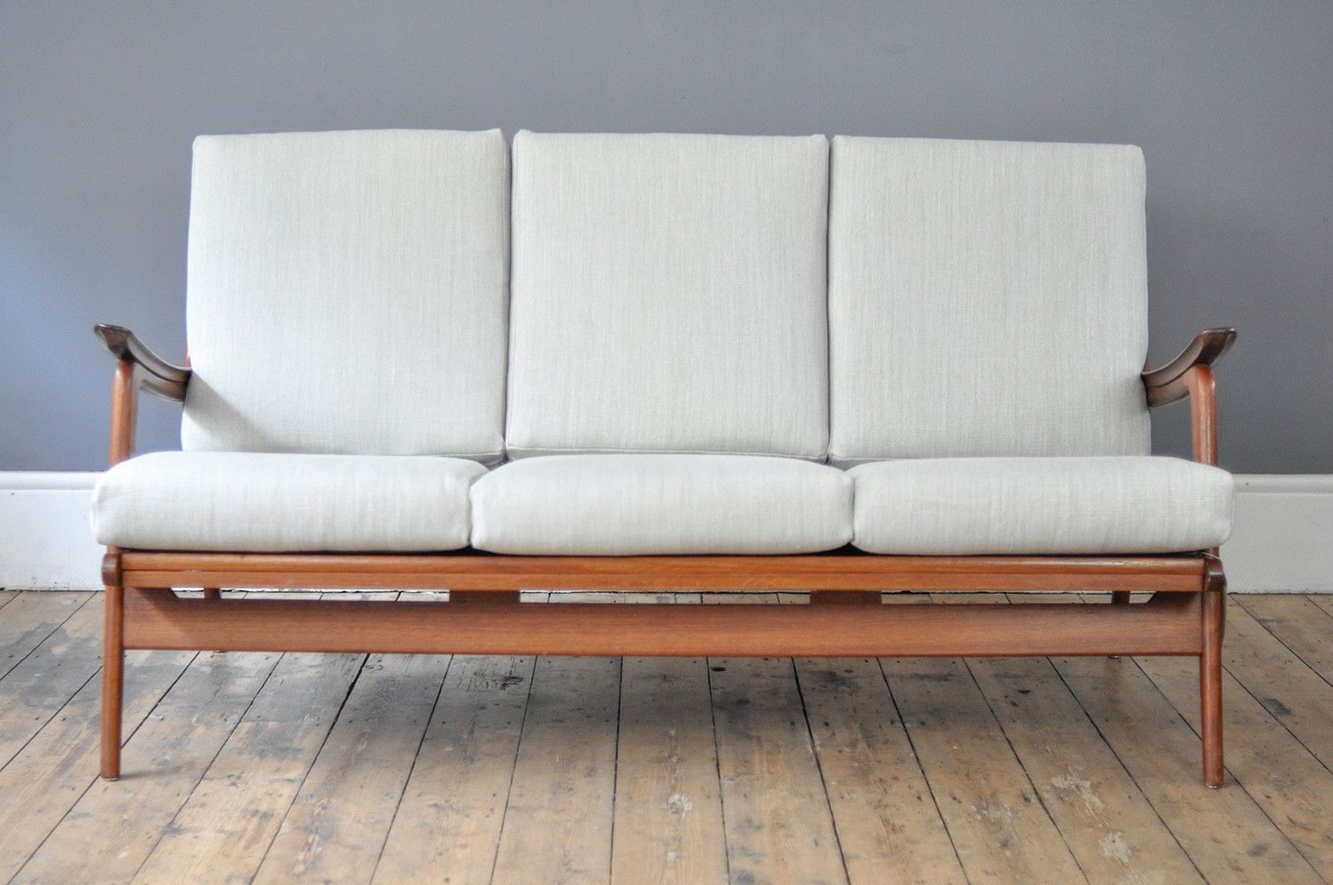 Three Seater Sofa | Vinterior London | Three Seater Sofa, Vintage Sofa With Regard To Mid Century 3 Seat Couches (Gallery 13 of 20)