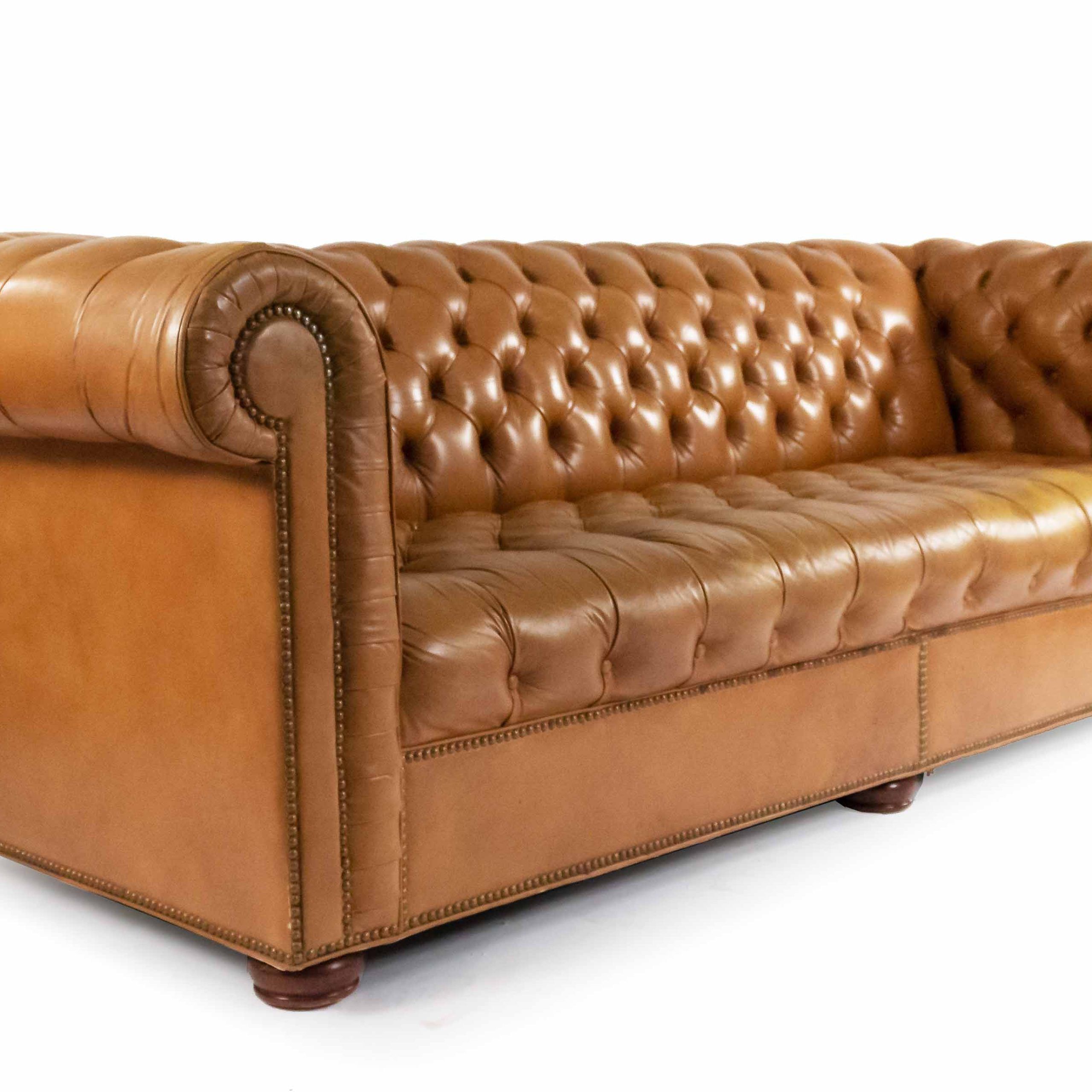 Tobacco Brown Leather Chesterfield Sofa Intended For Chesterfield Sofas (View 6 of 21)