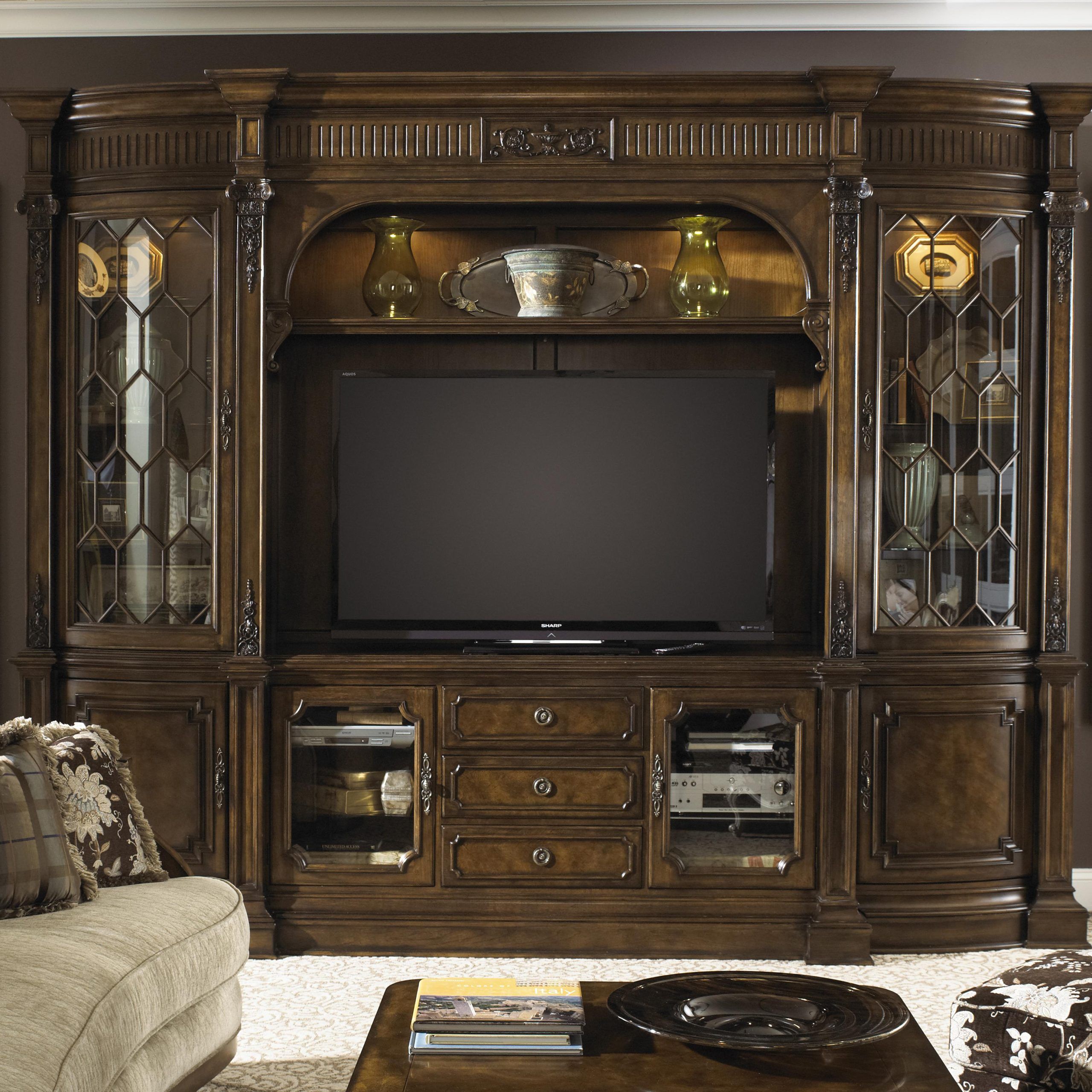 Traditional Entertainment Center Wall Unitfine Furniture Design Within Entertainment Units With Bridge (View 17 of 20)