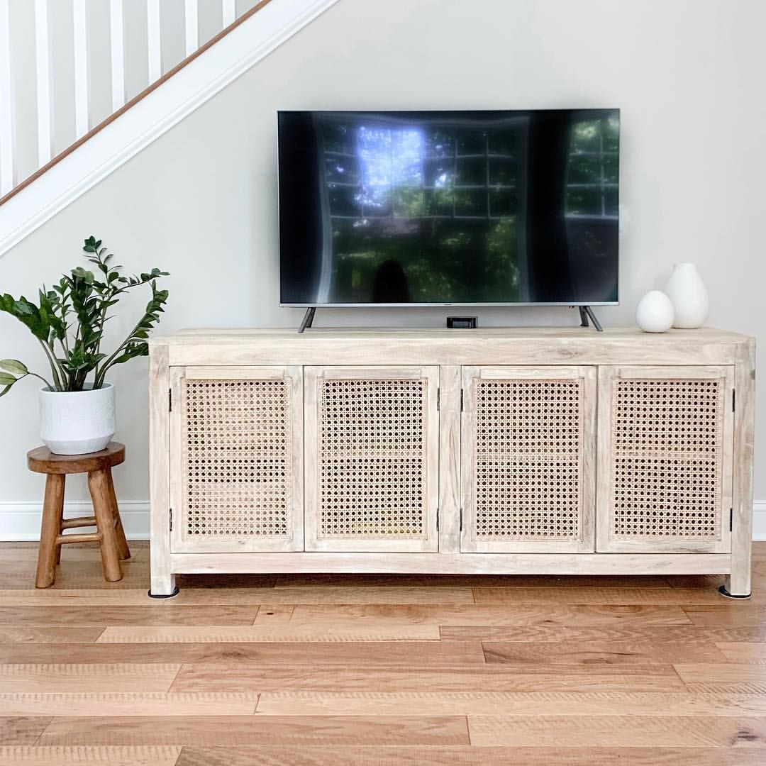 Tv Stand With Cane Doors – Brett Mezquita In Farmhouse Rattan Tv Stands (View 8 of 20)