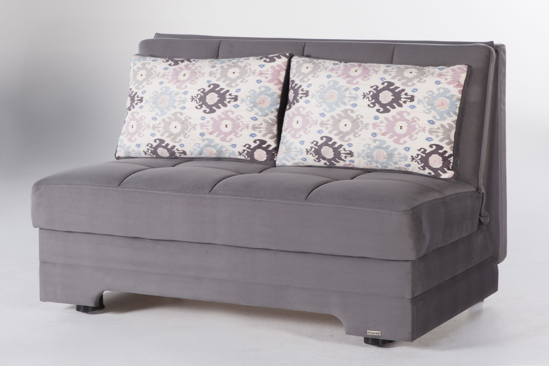 Twist Love Seat Sofa Sleeper In Pure Gray – Sleepworks Regarding Convertible Gray Loveseat Sleepers (Gallery 12 of 20)