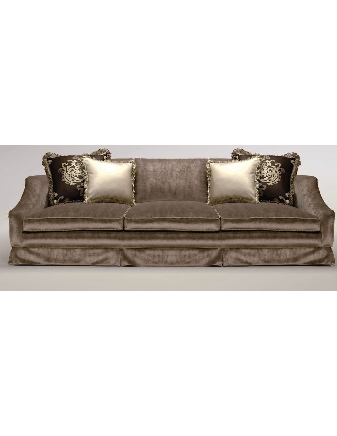Upholstered Sofa With Curved Arms In Sofas With Curved Arms (View 15 of 20)