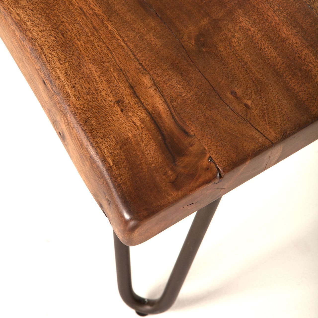Vail Solid Wood Coffee Table In Walnut W/ Steel Legs | Solid Wood Pertaining To Coffee Tables With Solid Legs (View 11 of 20)