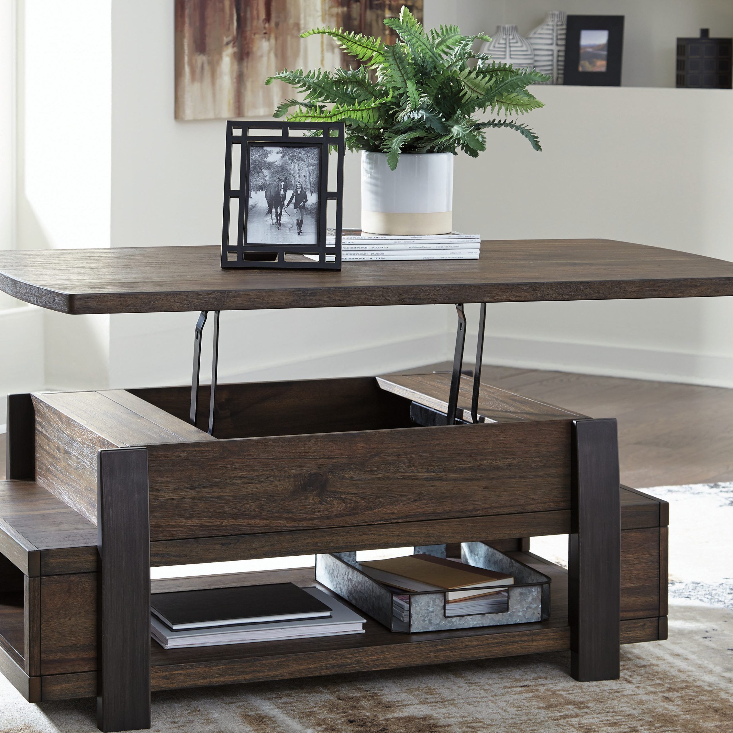 Vailbry Coffee Table With Lift Top T758 9signature Designashley In Lift Top Coffee Tables With Storage (Gallery 8 of 20)