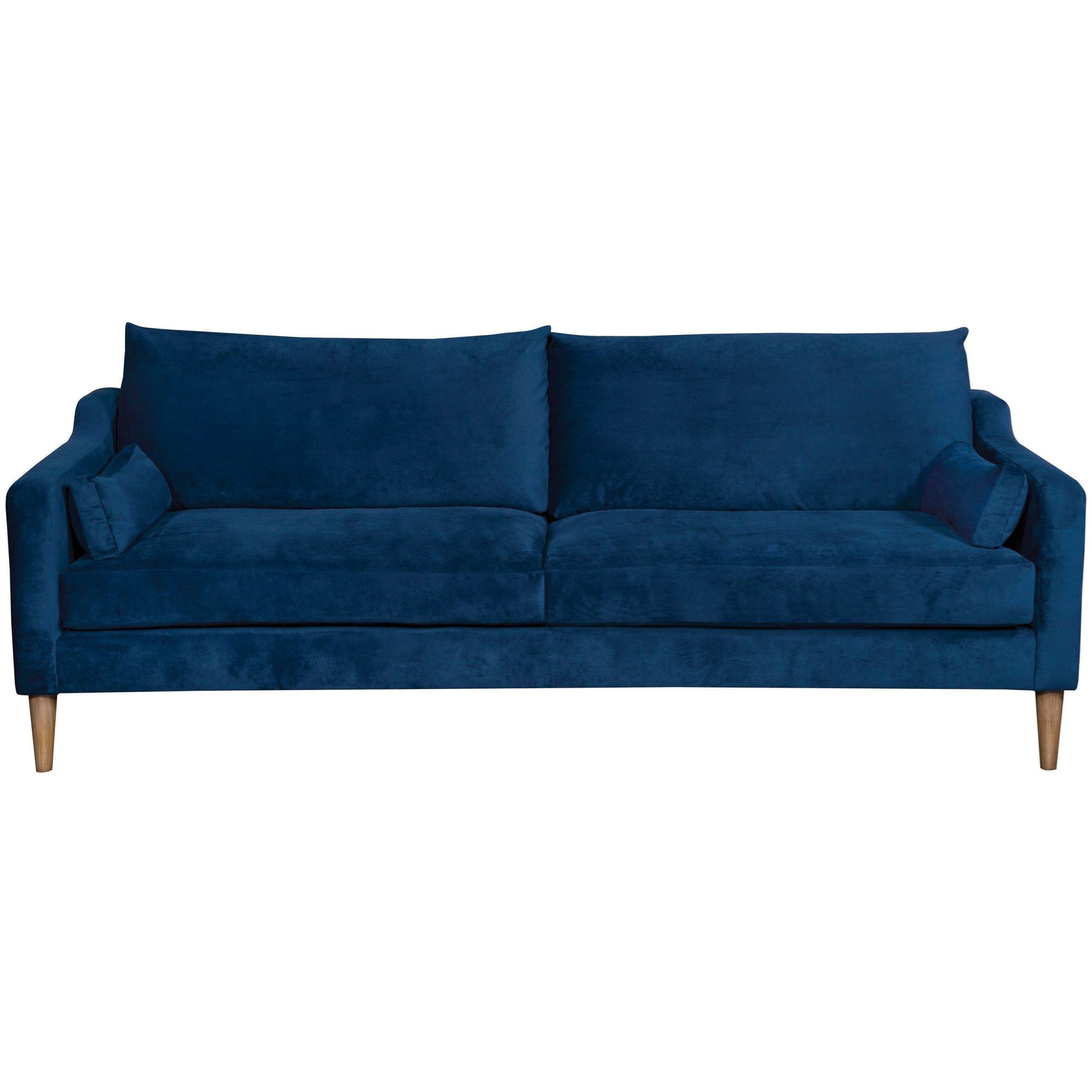 Vanguard Furniture Thea – Ease Upholstery Contemporary Two Seat Sofa With Black Velvet 2 Seater Sofa Beds (View 19 of 20)