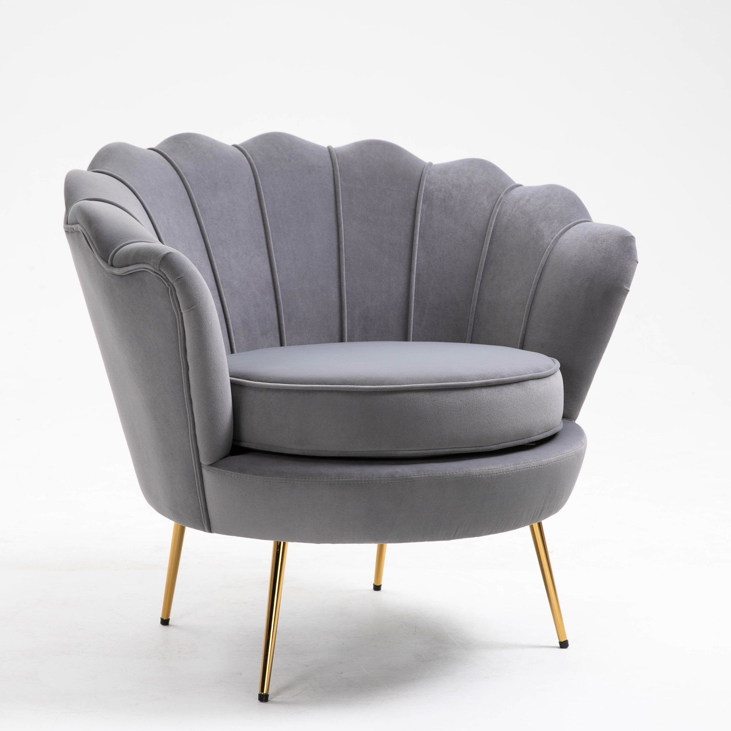 Velvet Accent Chair, Upholstered Velvet Accent Chair With Metal Legs Within Modern Velvet Upholstered Recliner Chairs (Gallery 18 of 20)