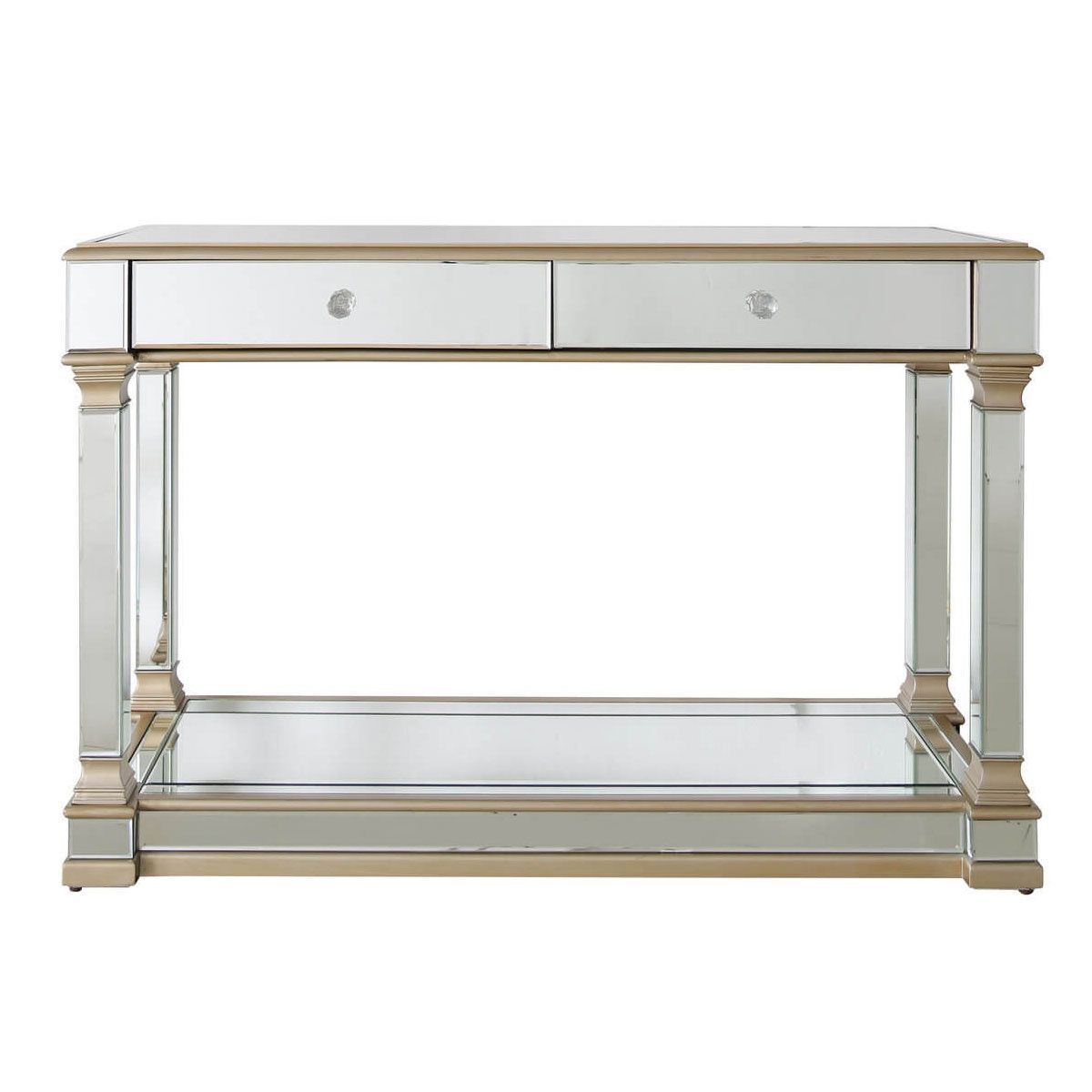 Versailles Mirrored Glass Console Table With Regard To Versailles Console Cabinets (View 11 of 20)