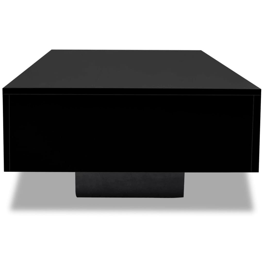 Vidaxl Coffee Table High Gloss Black 115x55x31cm Living Room Furniture Regarding High Gloss Black Coffee Tables (View 20 of 20)