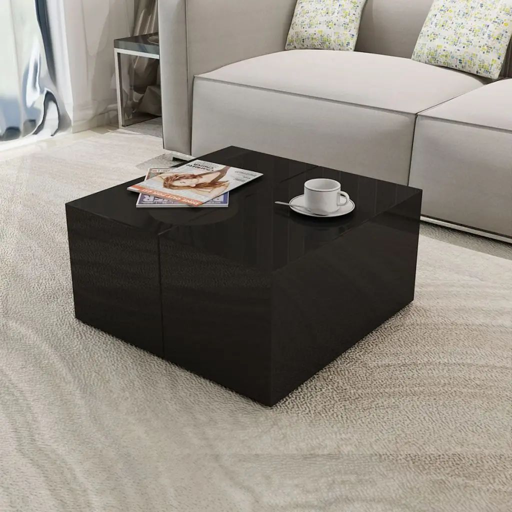 Vidaxl Coffee Table High Gloss Black In Coffee Tables From Furniture On Within High Gloss Black Coffee Tables (View 14 of 20)