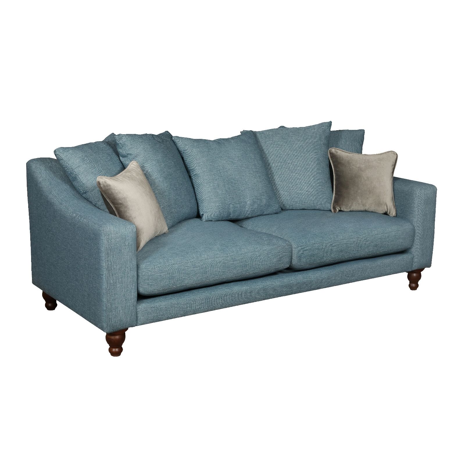 Vintage Penryn Pillowback 3 Seater Sofa – Vintage Kernow – Carlton With Sofas With Pillowback Wood Bases (Gallery 17 of 20)