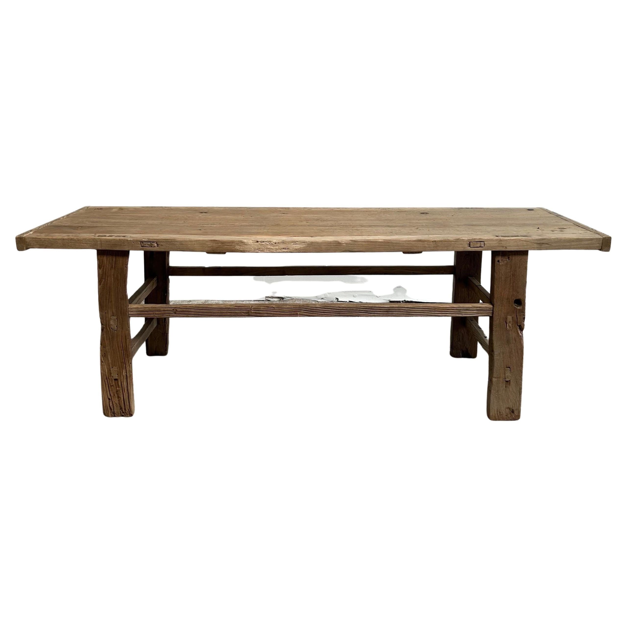 Vintage Reclaimed Elm Wood Coffee Table At 1stdibs With Regard To Pemberly Row Replicated Wood Coffee Tables (View 18 of 20)