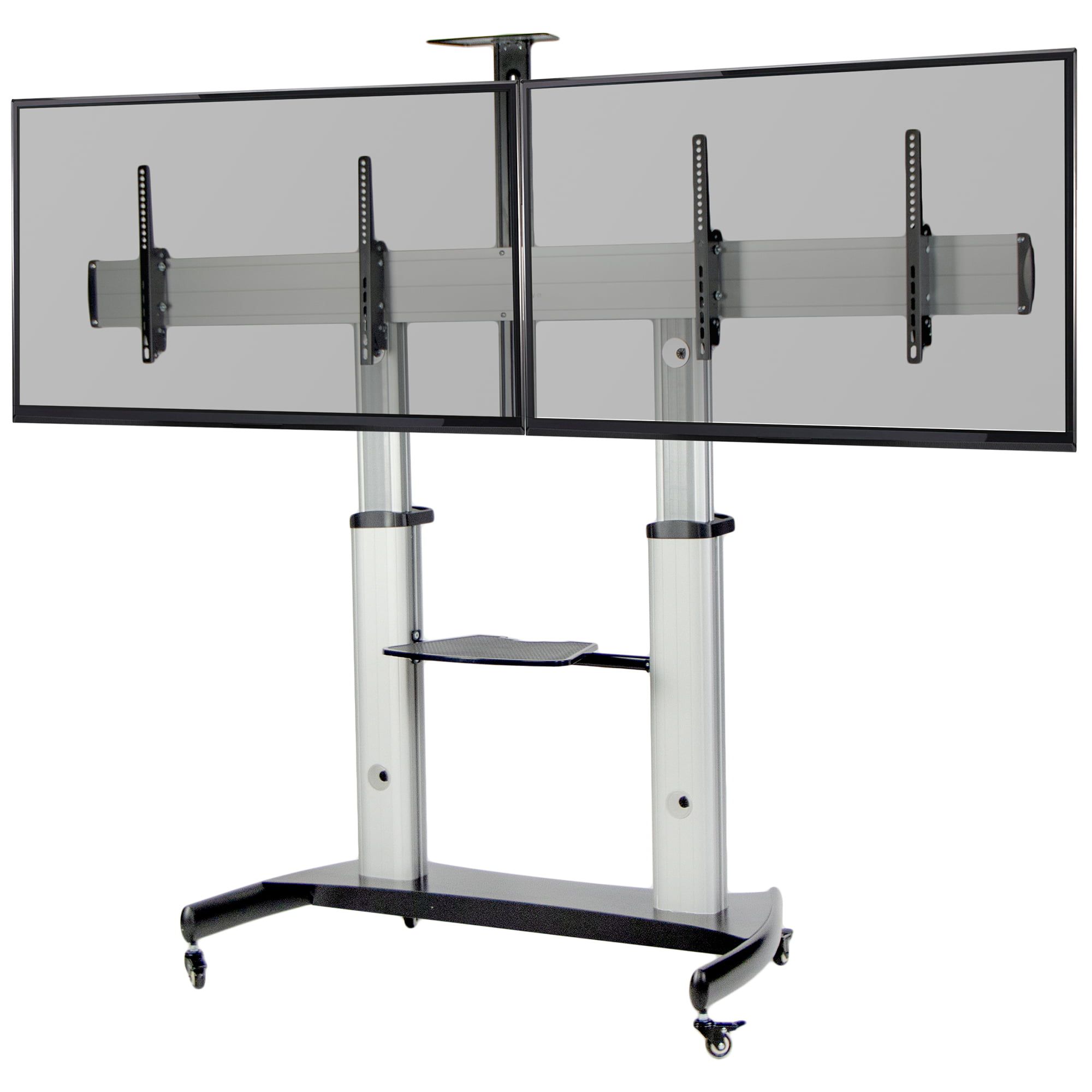 Vivo Ultra Heavy Duty Mobile Rolling Tv Stand For Flat Screens Up To 60 In Mobile Tilt Rolling Tv Stands (Gallery 9 of 20)