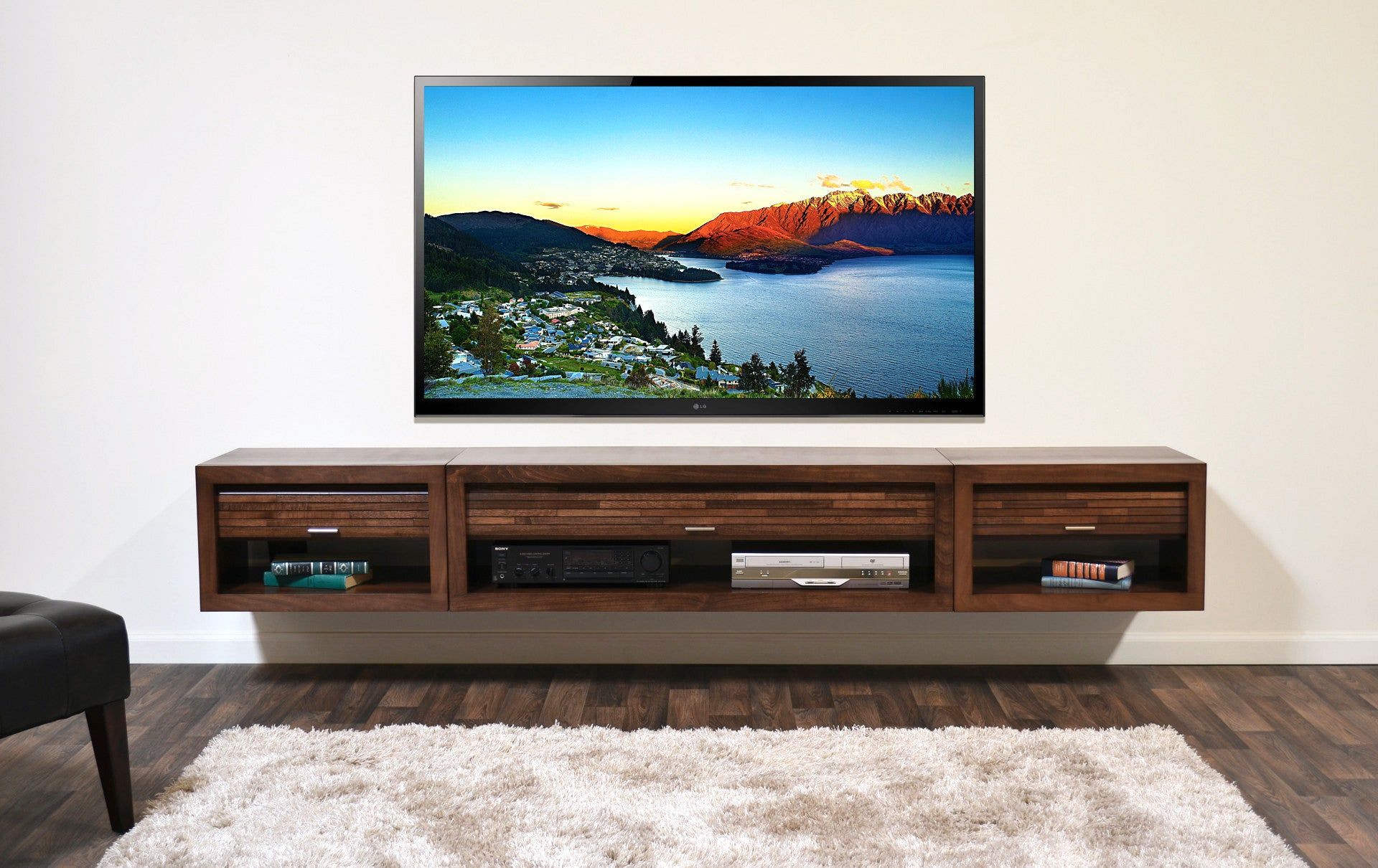 Wall Mounted Floating Tv Stands – Woodwaves Within Wall Mounted Floating Tv Stands (Gallery 12 of 20)