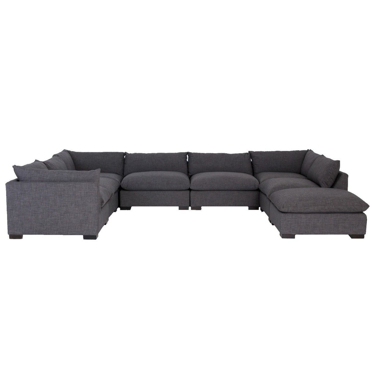 Westworld Modern Gray 8 Piece U Shape Sectional Sofa 156" | Sectional Pertaining To Modern U Shape Sectional Sofas In Gray (View 5 of 20)