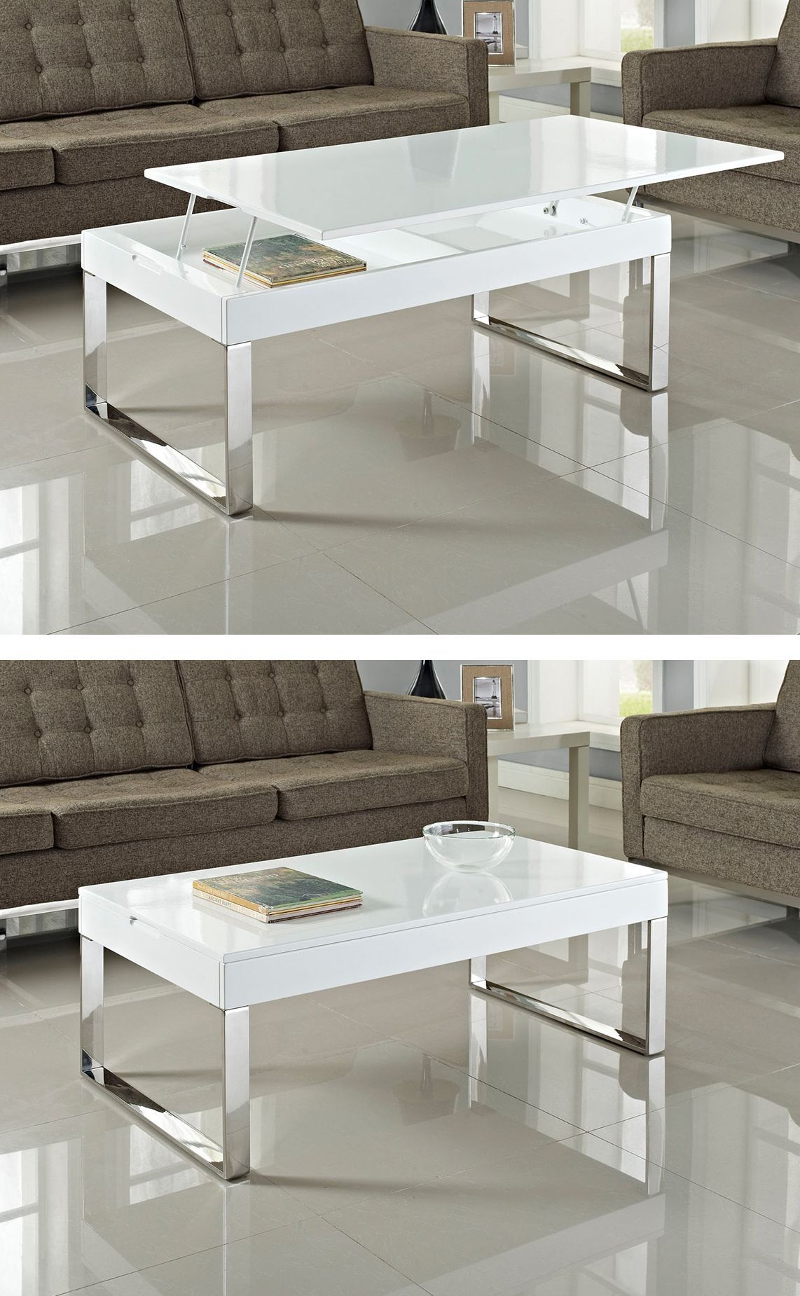 White Gloss Coffee Table – Ideas On Foter For Glossy Finished Metal Coffee Tables (View 19 of 20)