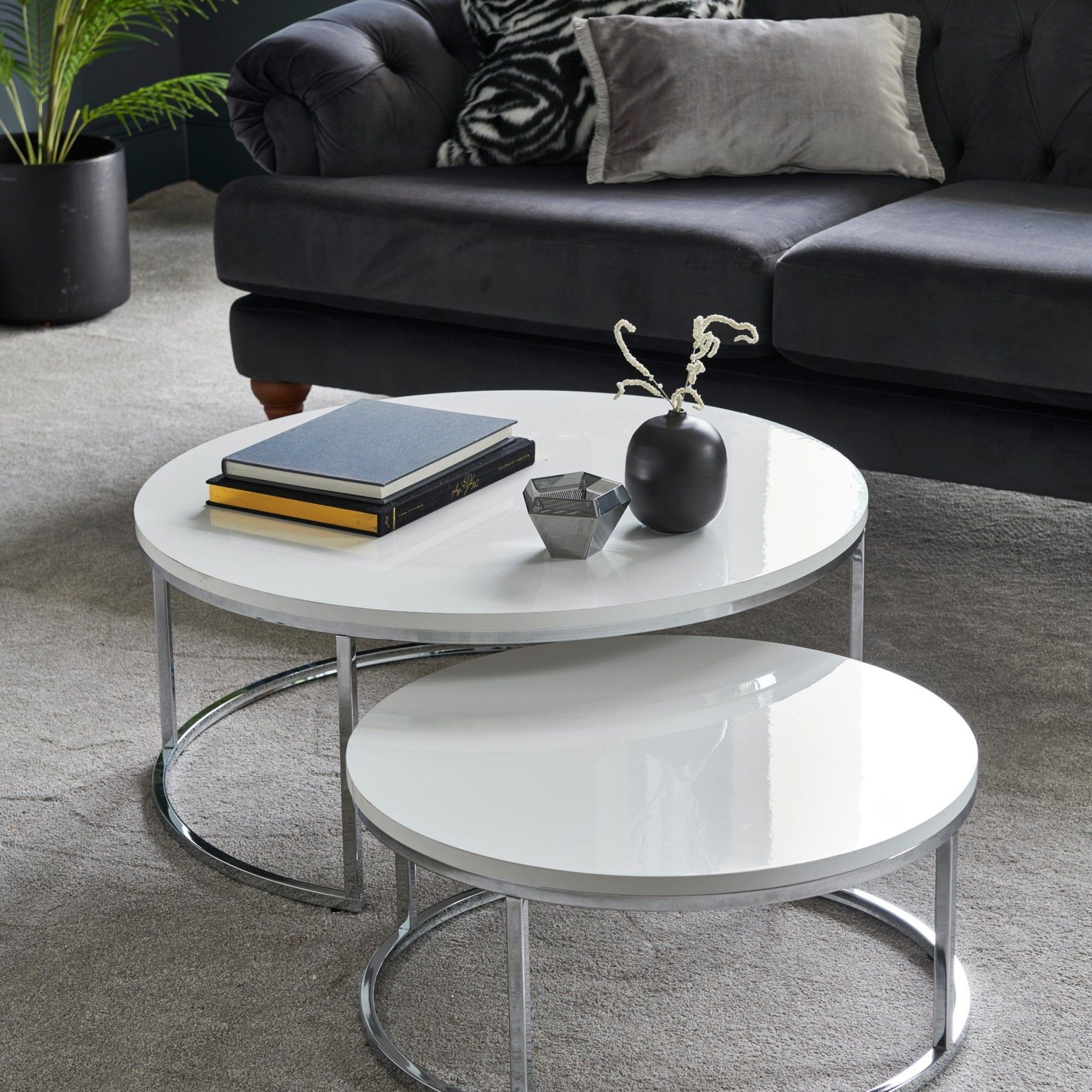White Nesting Coffee Table: The Perfect Space Saving Solution – Coffee Within Nesting Coffee Tables (View 17 of 20)