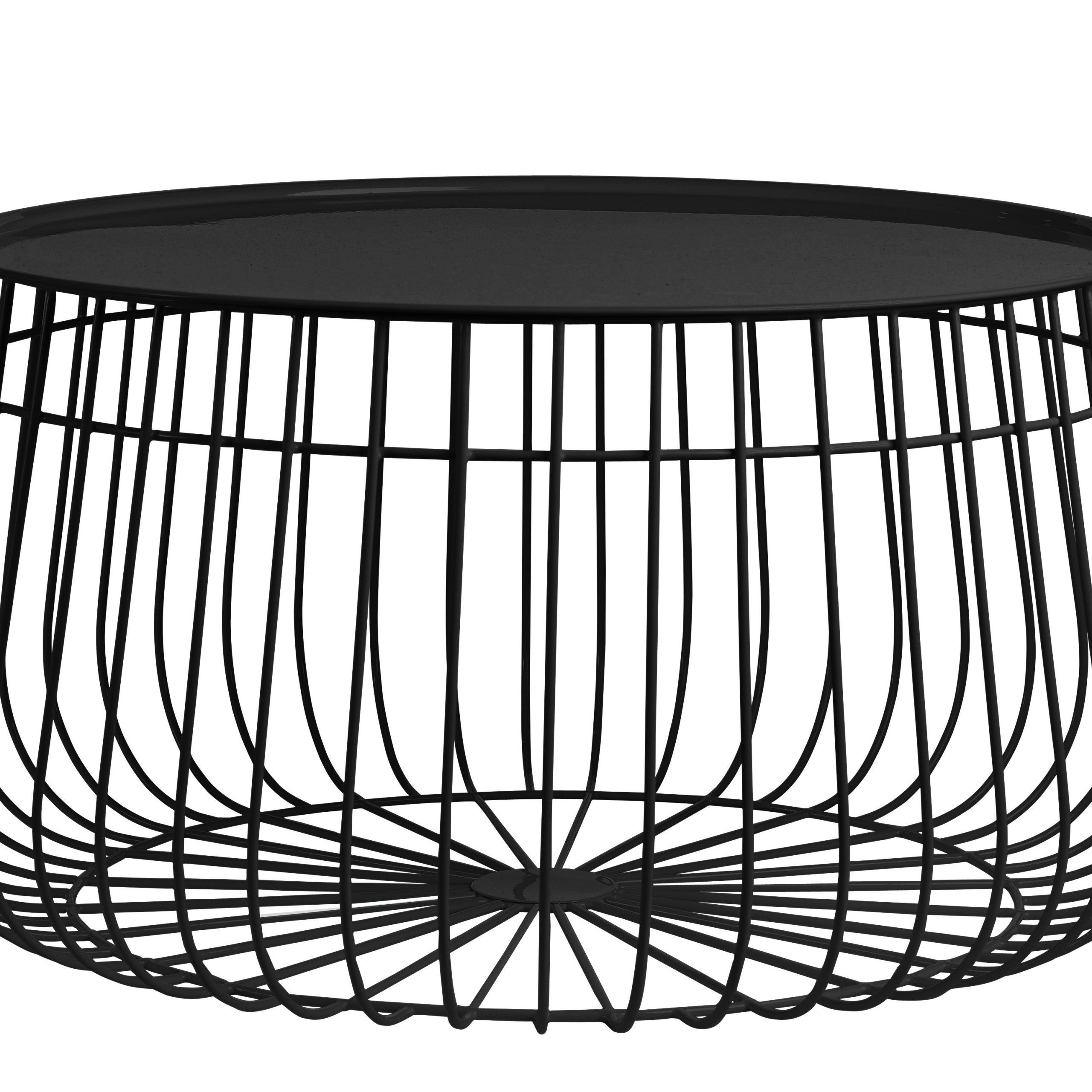 Wire Coffee Table – Removable Tray – Ø 62 X H 35 Cm Blackpols Potten Throughout Detachable Tray Coffee Tables (View 15 of 20)