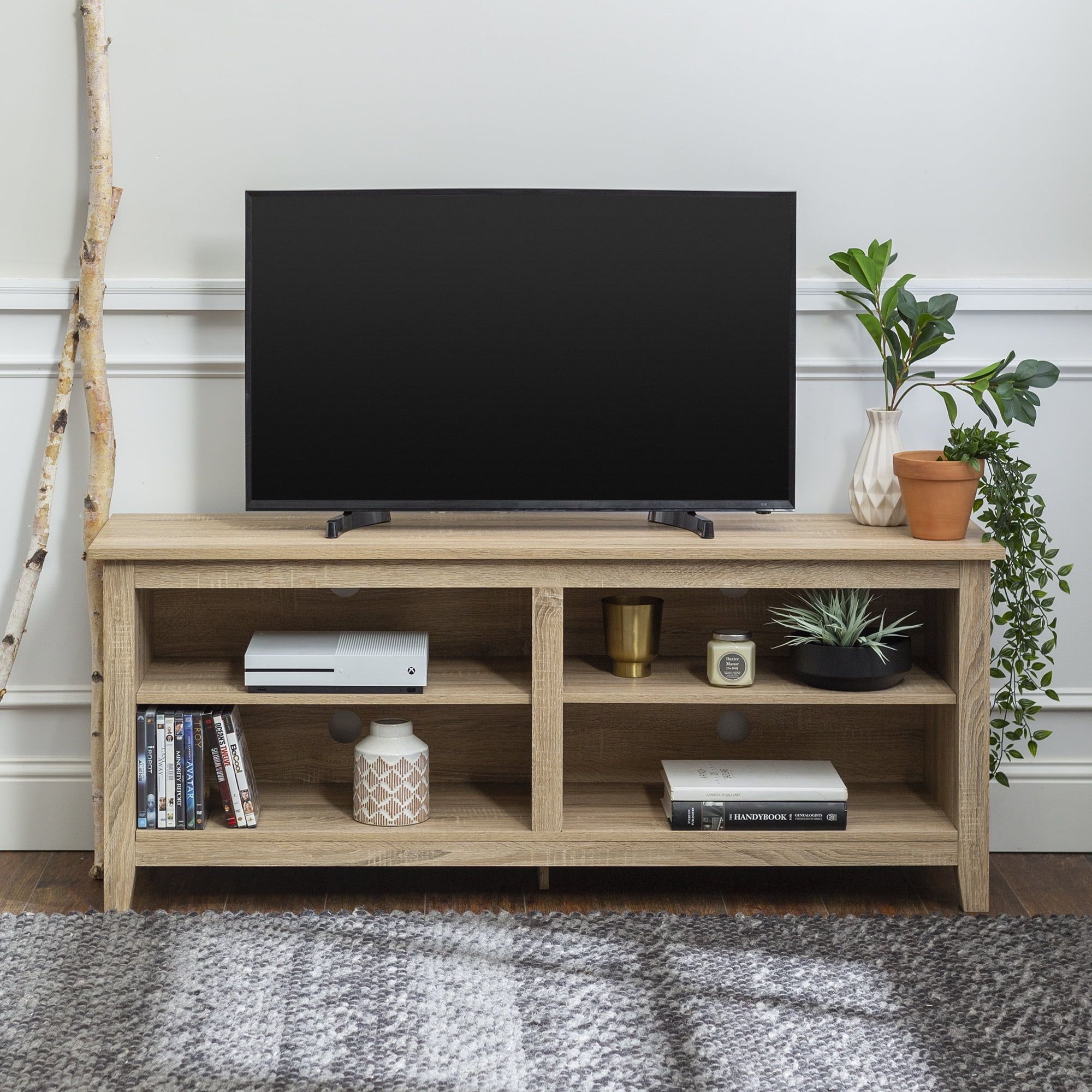 Wood Tv Media Storage Stand For Tv's Up To 60", Multiple Finishes Within Cafe Tv Stands With Storage (Gallery 16 of 20)