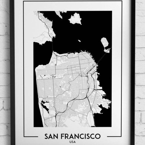 San Francisco Map Wall Art (Photo 15 of 20)