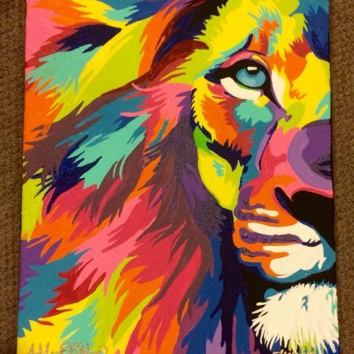 Abstract Lion Wall Art (Photo 16 of 20)