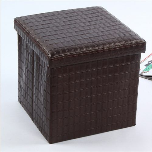 Black Faux Leather Cube Ottomans (Photo 8 of 20)