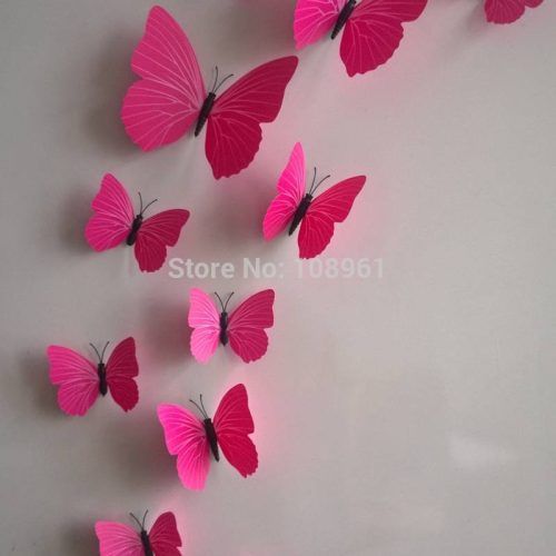 Diy 3D Wall Art Butterflies (Photo 14 of 20)