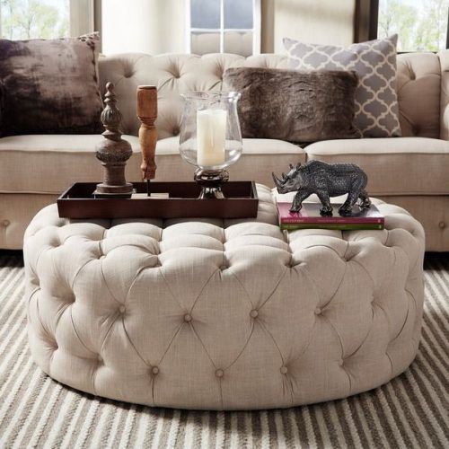 Tufted Ottoman Console Tables (Photo 19 of 20)