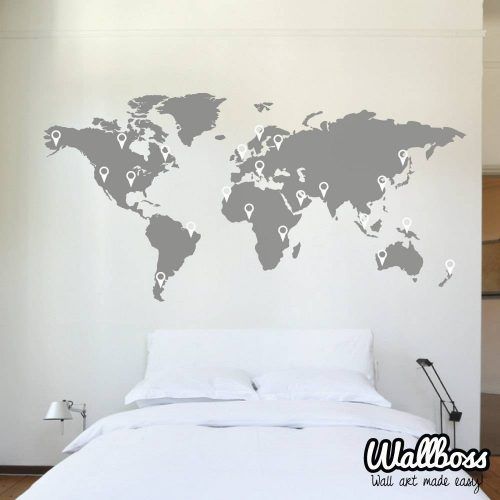 World Map Wall Art Stickers (Photo 6 of 20)