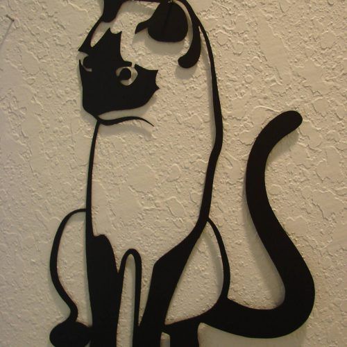 Cat Metal Wall Art (Photo 2 of 20)