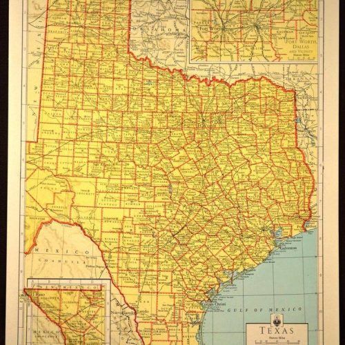 Texas Map Wall Art (Photo 9 of 20)