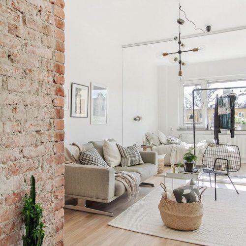 Exposed Brick Wall Accents (Photo 10 of 15)