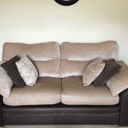 Faux Leather Sofas In Dark Brown (Photo 15 of 20)