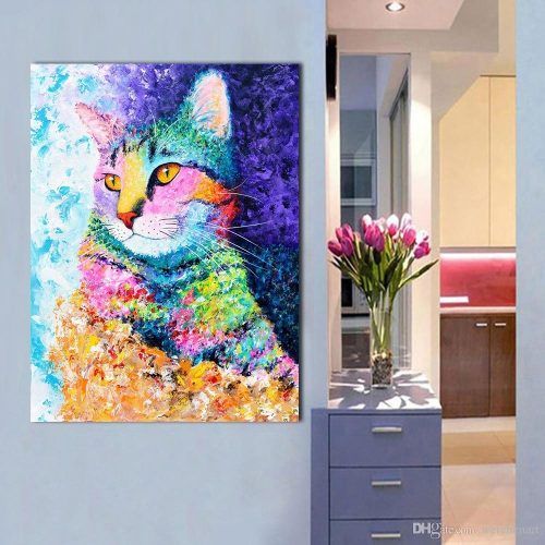 Cat Canvas Wall Art (Photo 11 of 20)