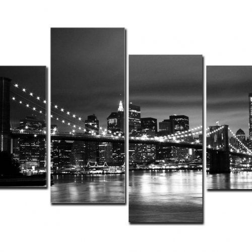 Black And White New York Canvas Wall Art (Photo 17 of 20)