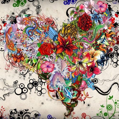 Abstract Heart Wall Art (Photo 5 of 20)