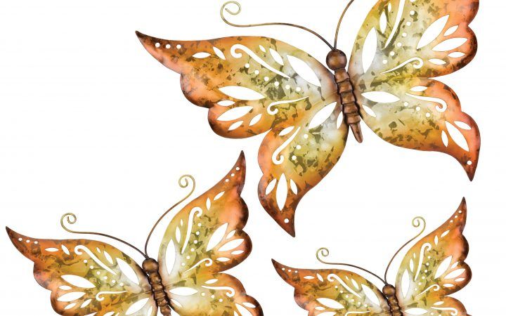 The Best 3 Piece Capri Butterfly Wall Decor Sets
