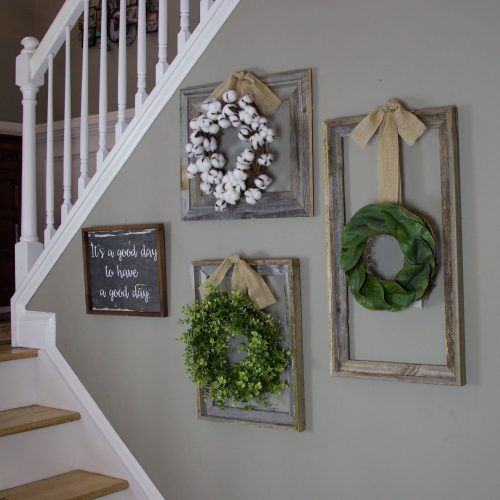 Floral Wreath Wood Framed Wall Decor (Photo 18 of 20)