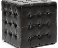 The Best Stripe Black and White Square Cube Ottomans