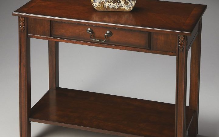 20 Collection of Heartwood Cherry Wood Console Tables