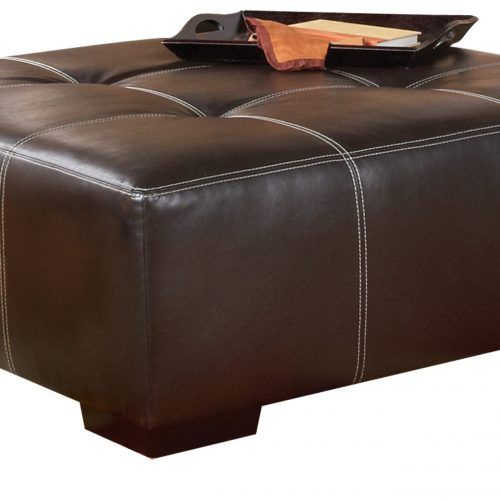 Brown Tufted Pouf Ottomans (Photo 8 of 20)