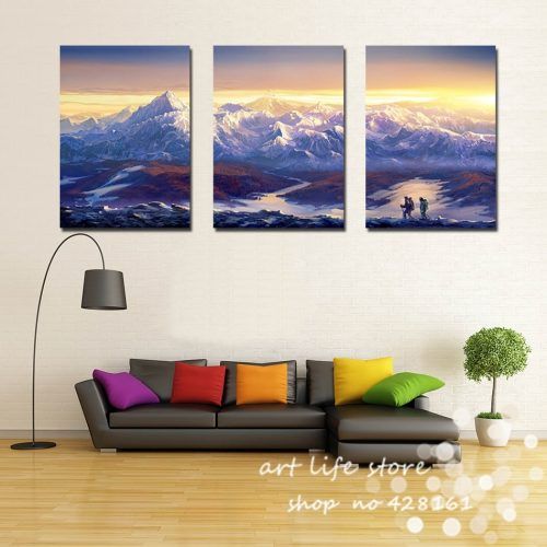Mountains Canvas Wall Art (Photo 6 of 15)