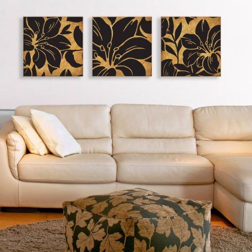 3 Piece Floral Canvas Wall Art (Photo 8 of 20)