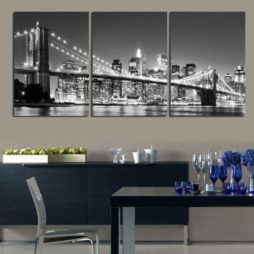 Canvas Wall Art Of New York City (Photo 10 of 15)