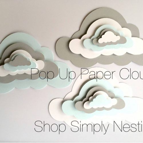 3D Clouds Out Of Paper Wall Art (Photo 4 of 25)